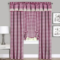 Red Check Curtains | Wayfair